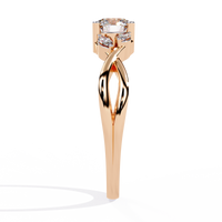 Twisted Vine Marquise Accent Lab Grown Diamond Ring