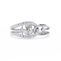 Oval-Cut Open-Link Lab Grown Diamond Ring