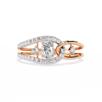 Oval-Cut Open-Link Lab Grown Diamond Ring