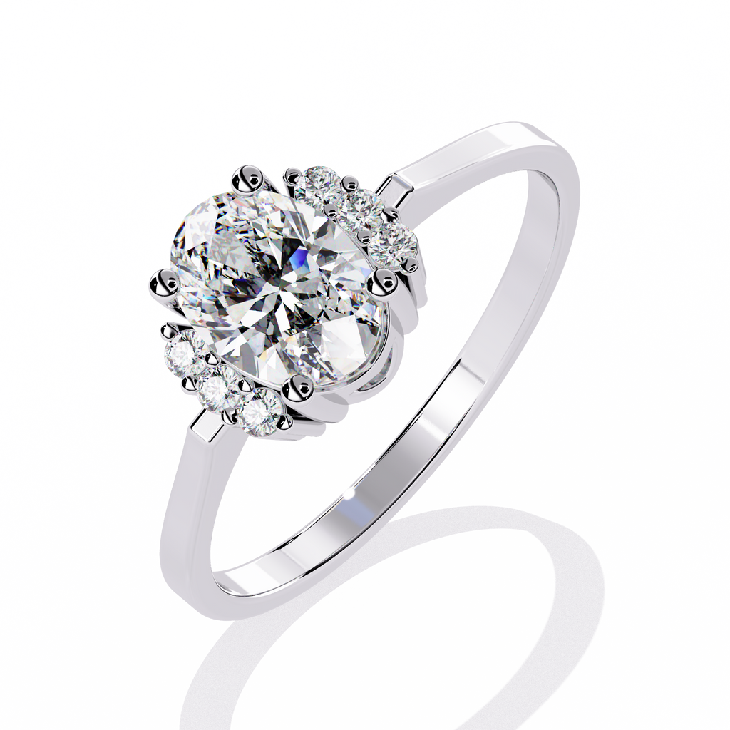 Classic Oval-Cut Lab Grown Diamond Ring