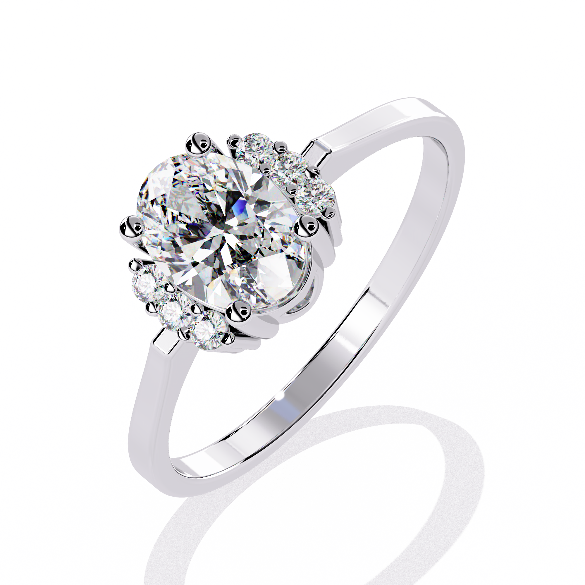 Classic Oval-Cut Lab Grown Diamond Ring