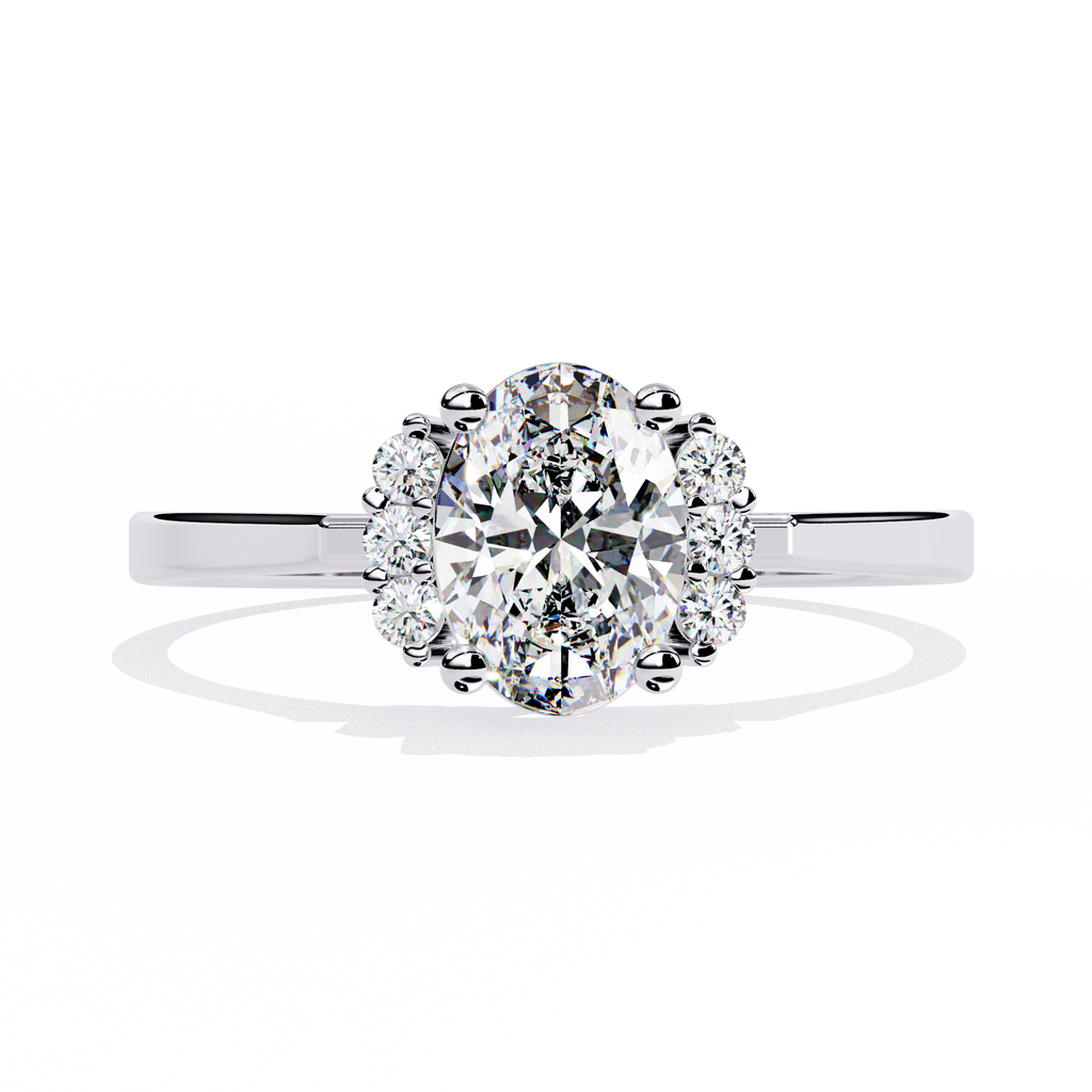 Classic Oval-Cut Lab Grown Diamond Ring