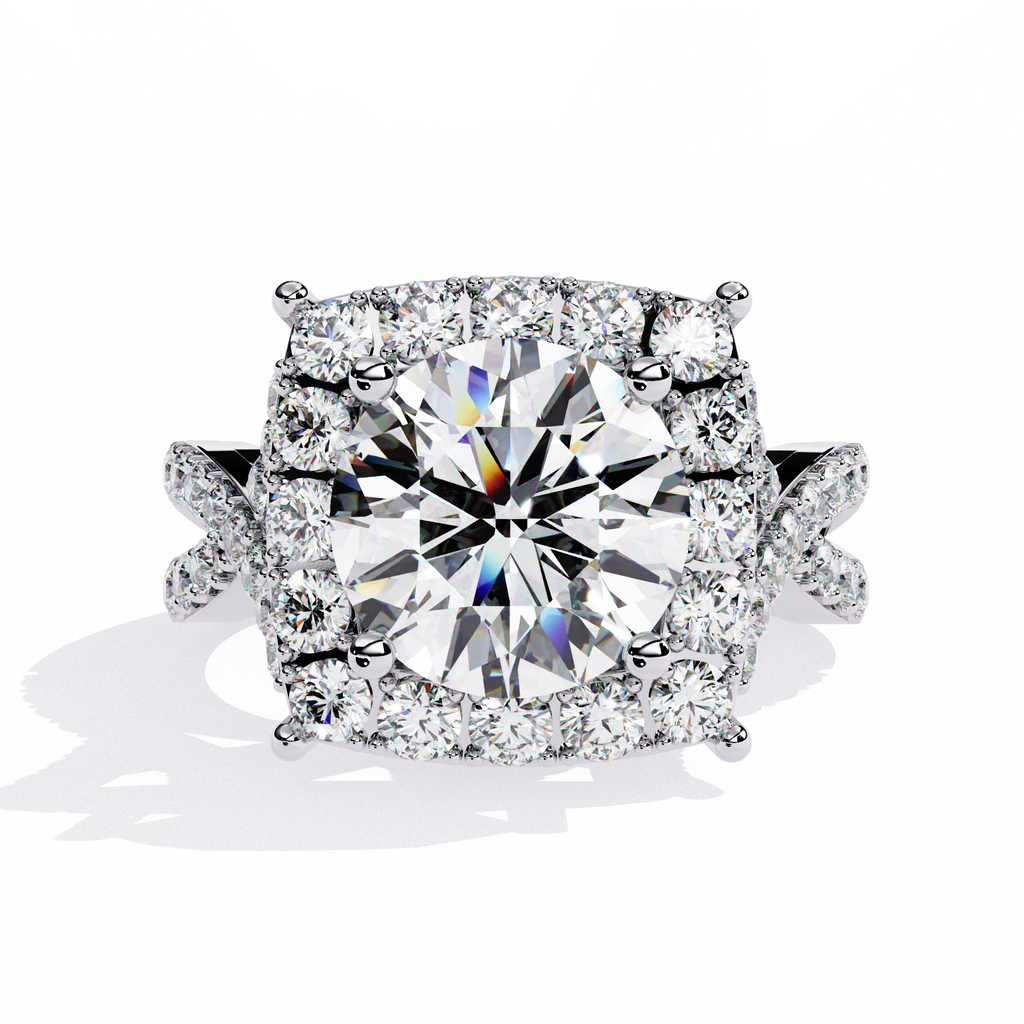 Grand Halo Lab Grown Diamond Engagement Ring
