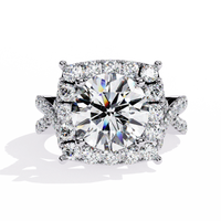 Grand Halo Lab Grown Diamond Engagement Ring