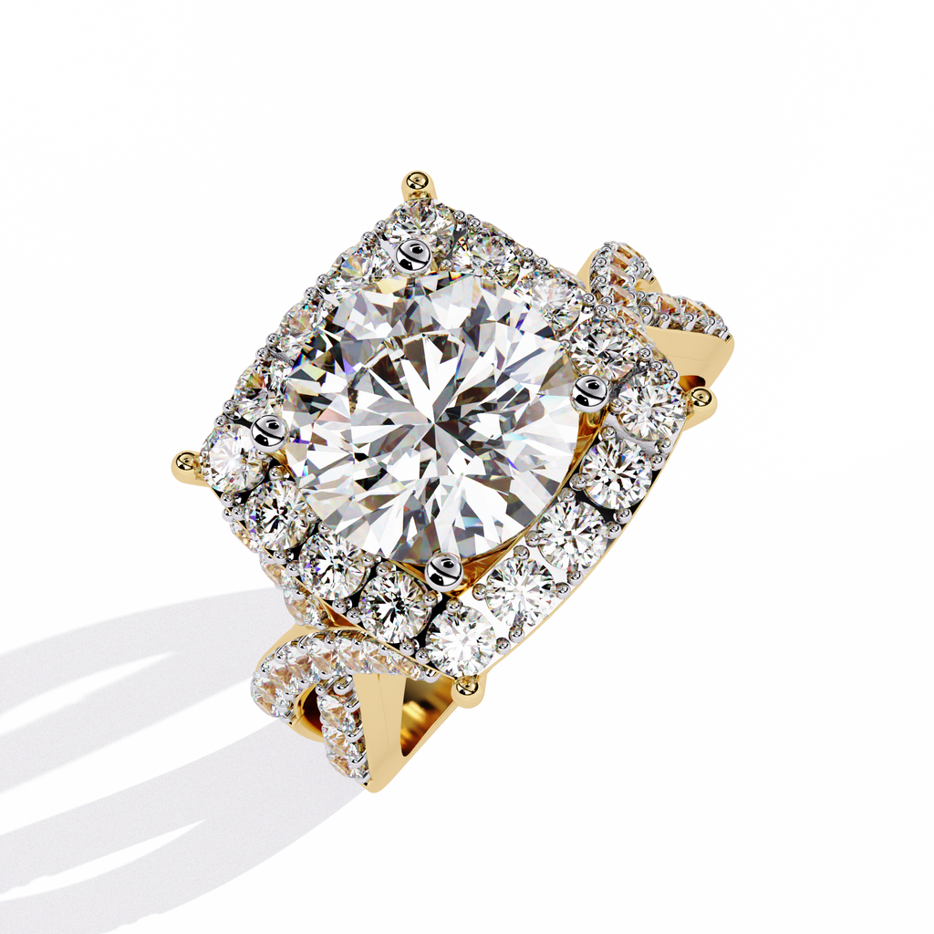 Grand Halo Lab Grown Diamond Engagement Ring