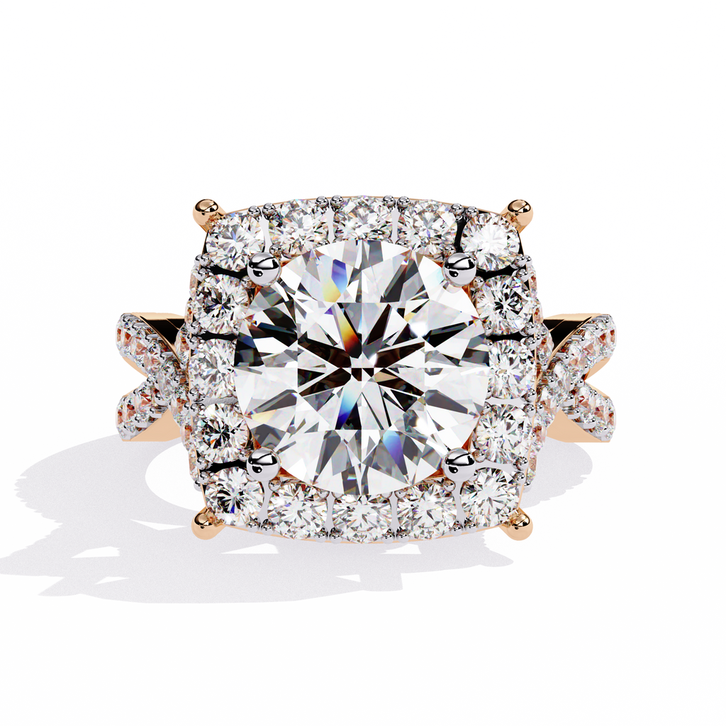 Grand Halo Lab Grown Diamond Engagement Ring