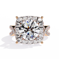 Grand Halo Lab Grown Diamond Engagement Ring