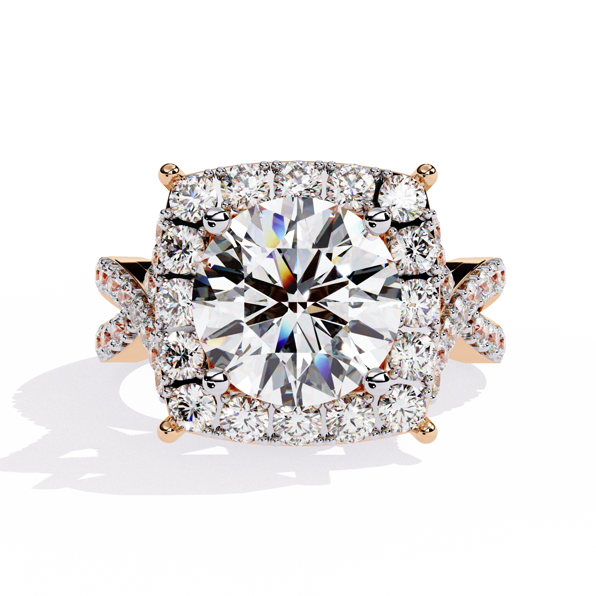 Grand Halo Lab Grown Diamond Engagement Ring