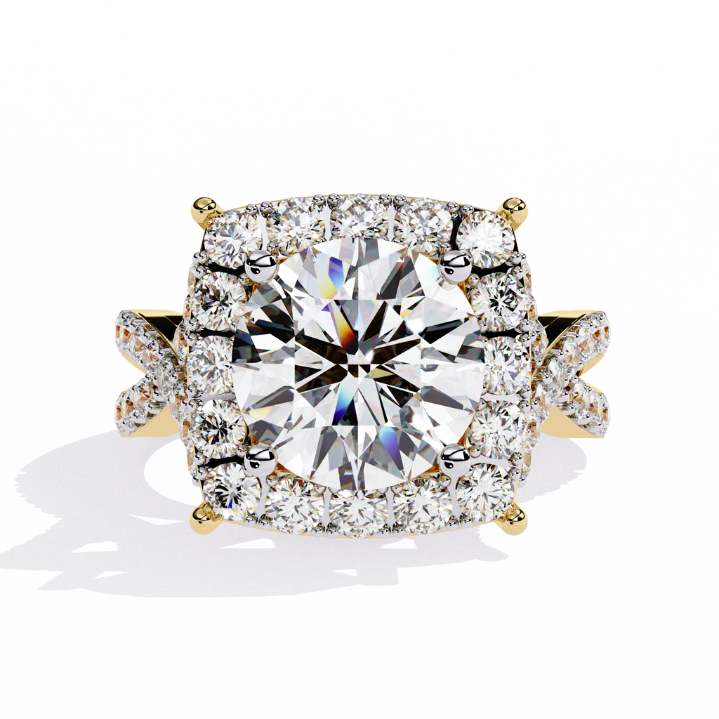 Grand Halo Lab Grown Diamond Engagement Ring