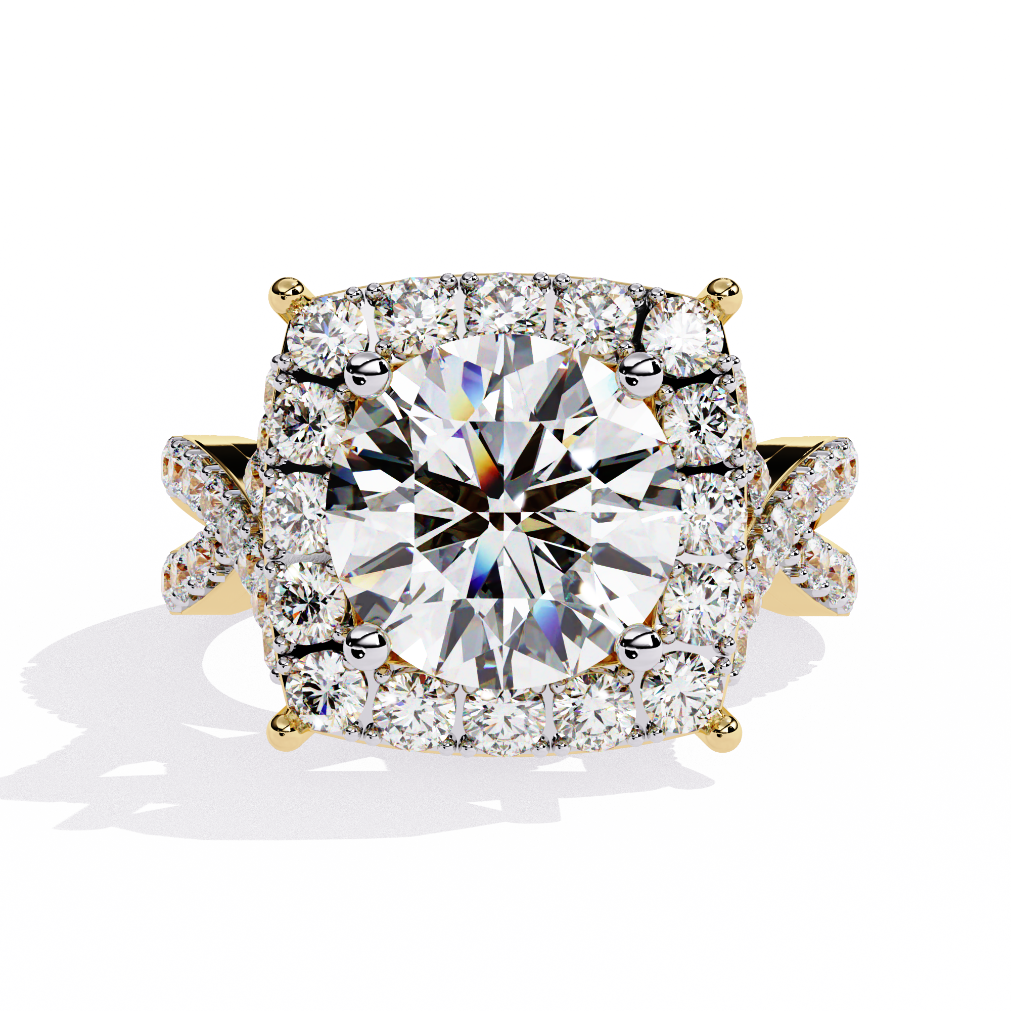 Grand Halo Lab Grown Diamond Engagement Ring
