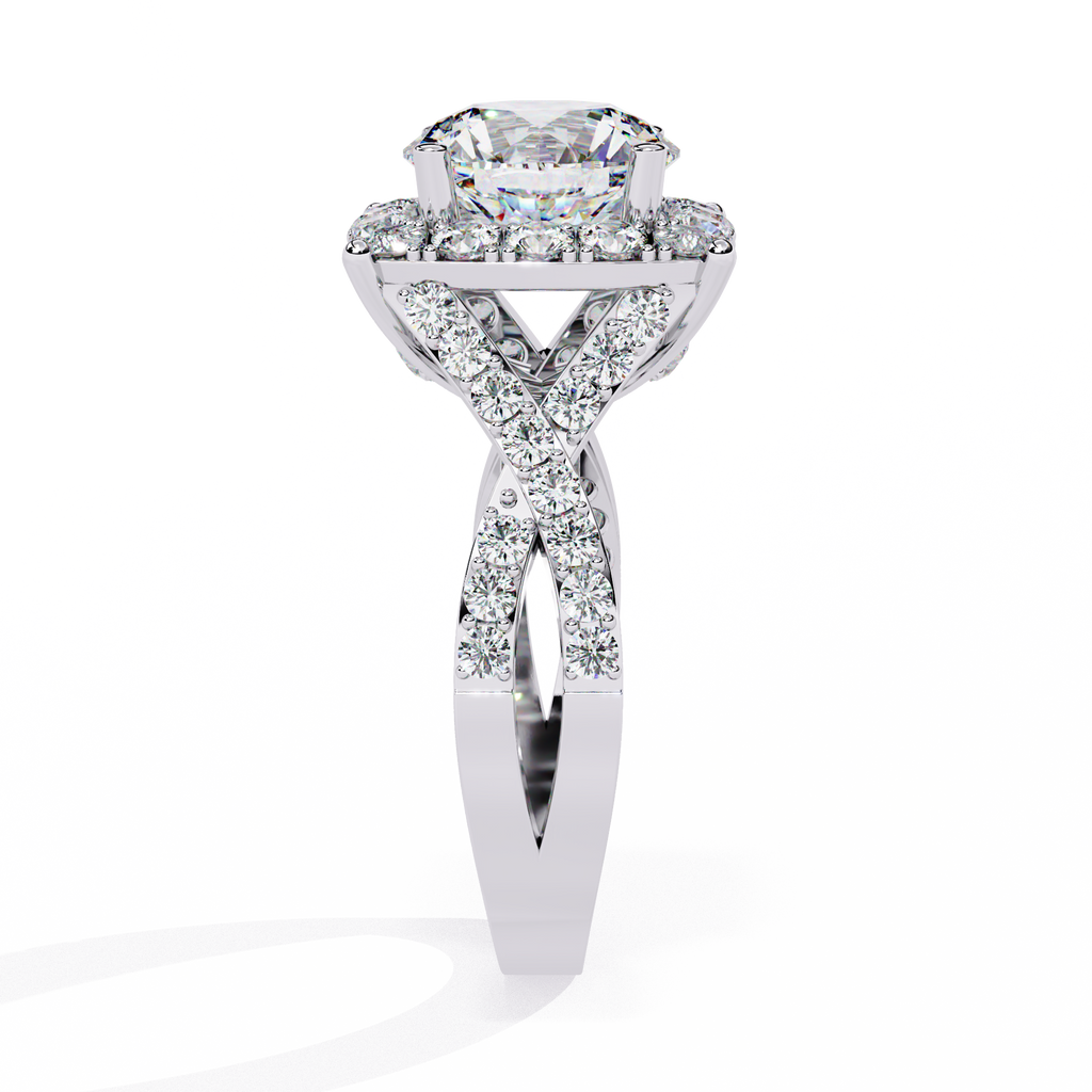 Grand Halo Lab Grown Diamond Engagement Ring