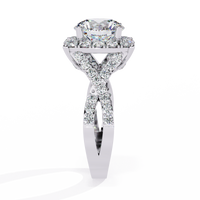 Grand Halo Lab Grown Diamond Engagement Ring