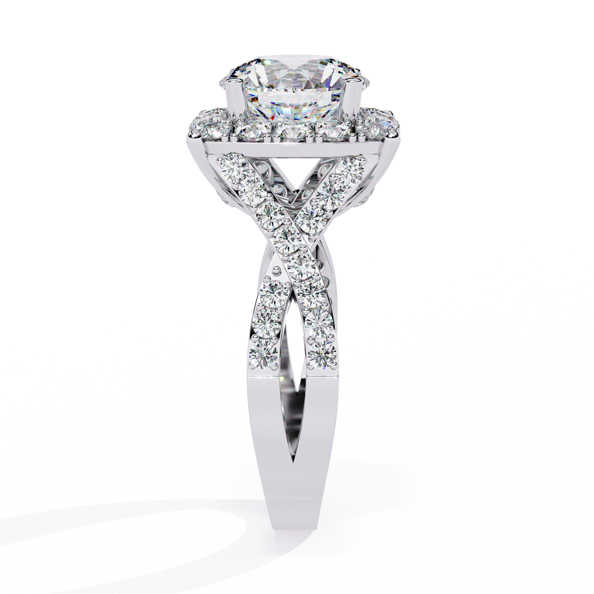 Grand Halo Lab Grown Diamond Engagement Ring