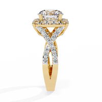 Grand Halo Lab Grown Diamond Engagement Ring