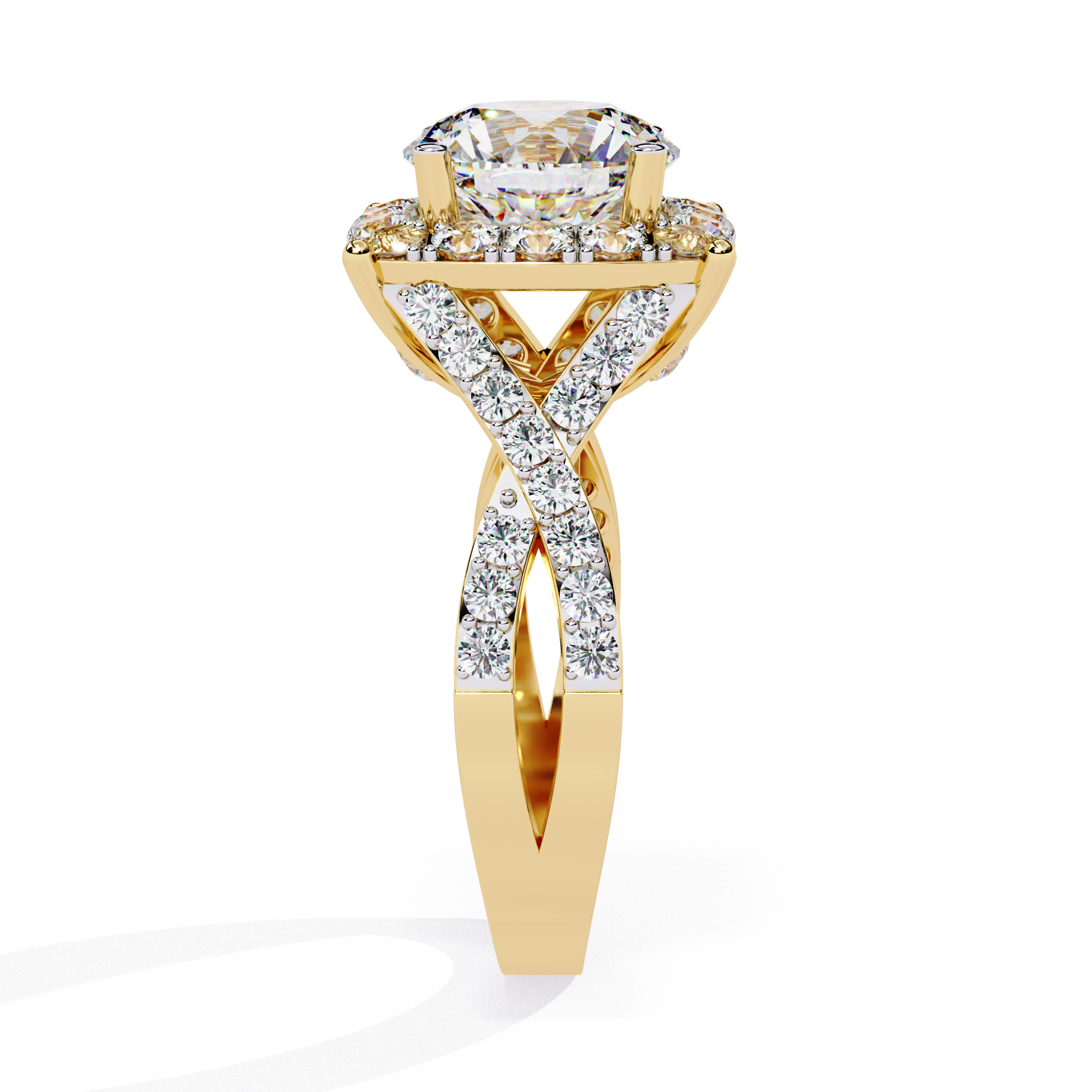 Grand Halo Lab Grown Diamond Engagement Ring