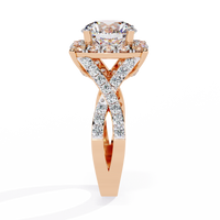 Grand Halo Lab Grown Diamond Engagement Ring
