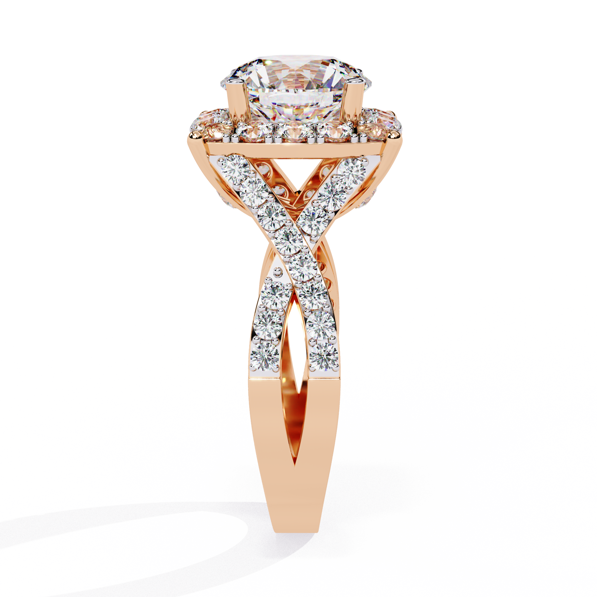 Grand Halo Lab Grown Diamond Engagement Ring