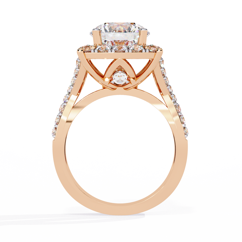 Grand Halo Lab Grown Diamond Engagement Ring