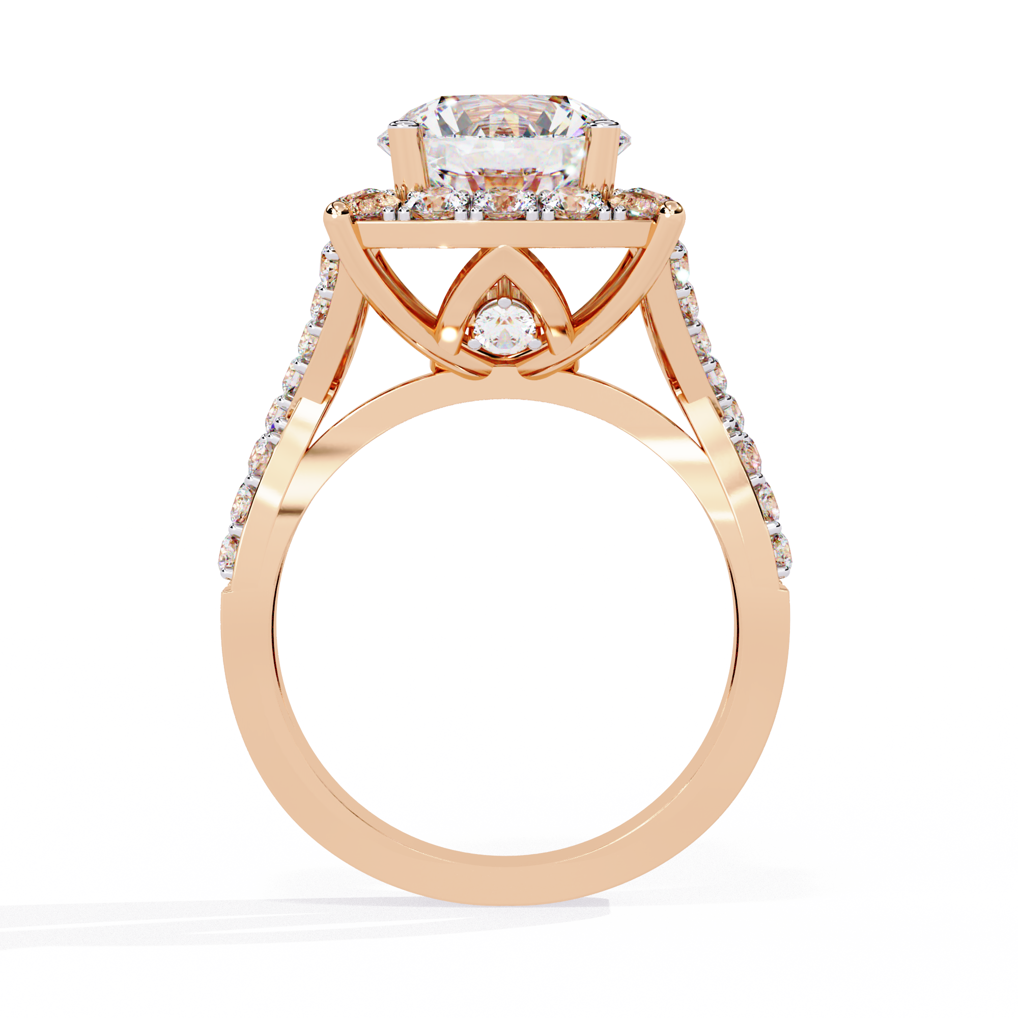 Grand Halo Lab Grown Diamond Engagement Ring