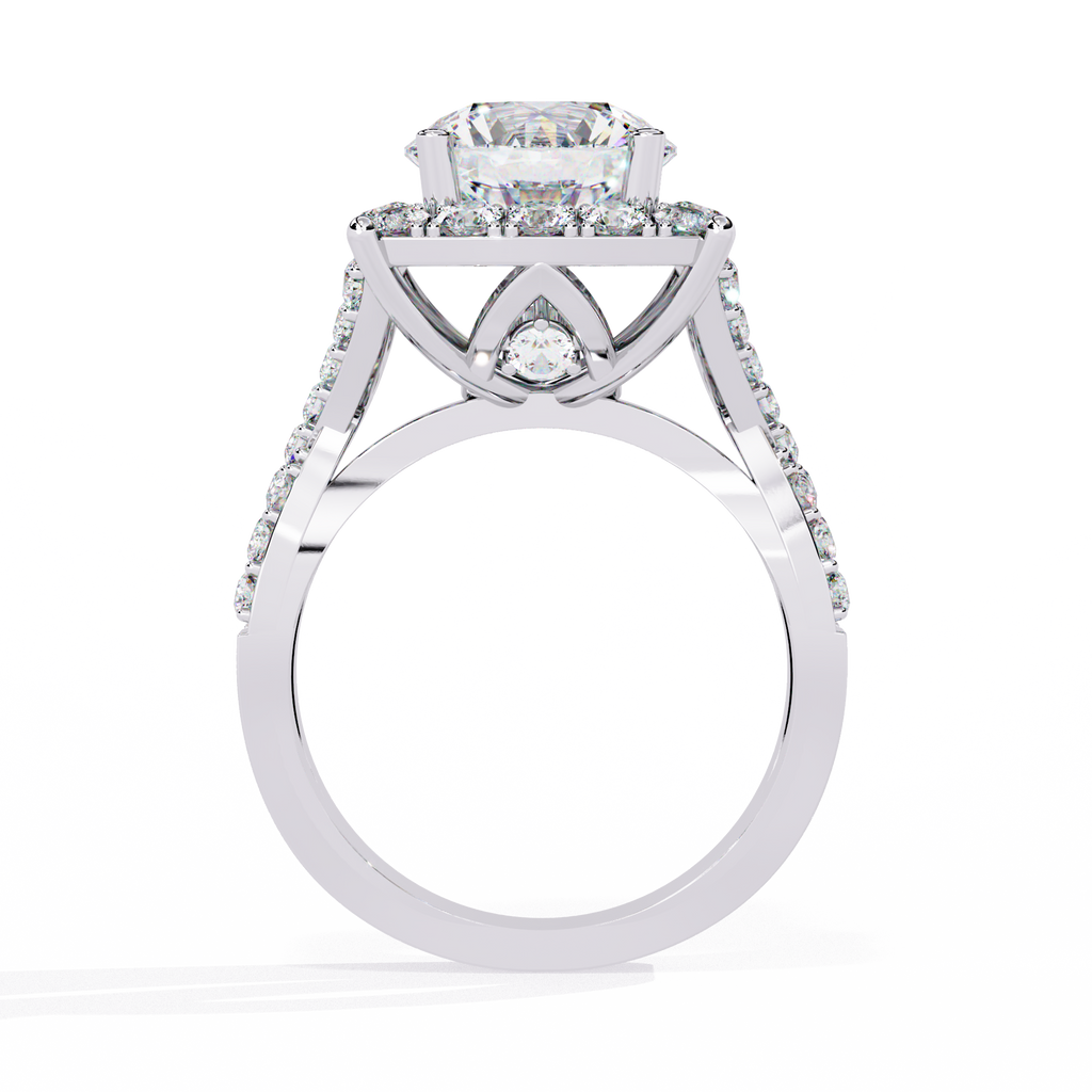Grand Halo Lab Grown Diamond Engagement Ring
