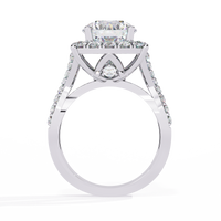 Grand Halo Lab Grown Diamond Engagement Ring