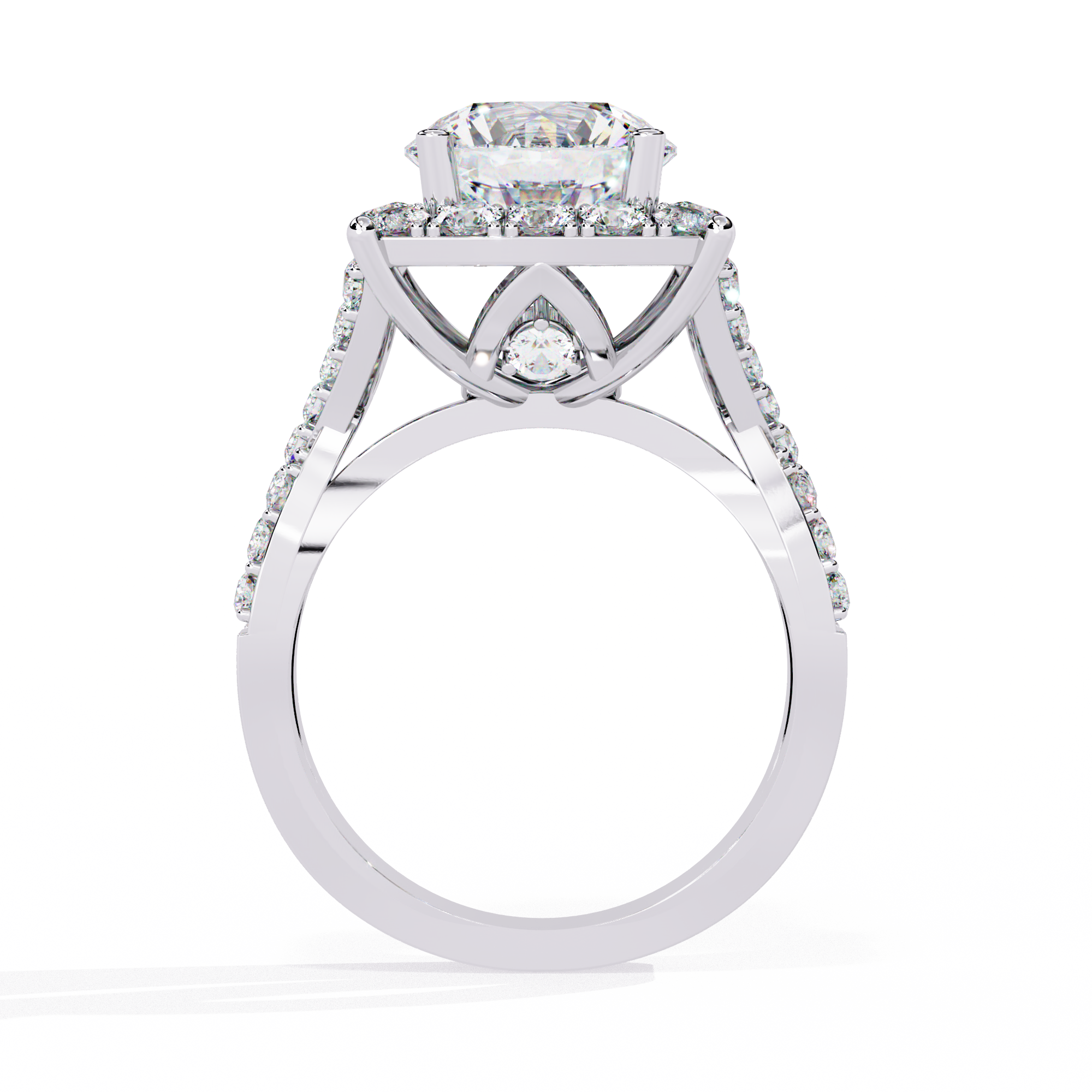 Grand Halo Lab Grown Diamond Engagement Ring