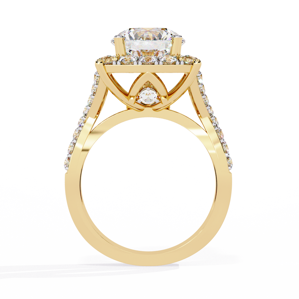 Grand Halo Lab Grown Diamond Engagement Ring