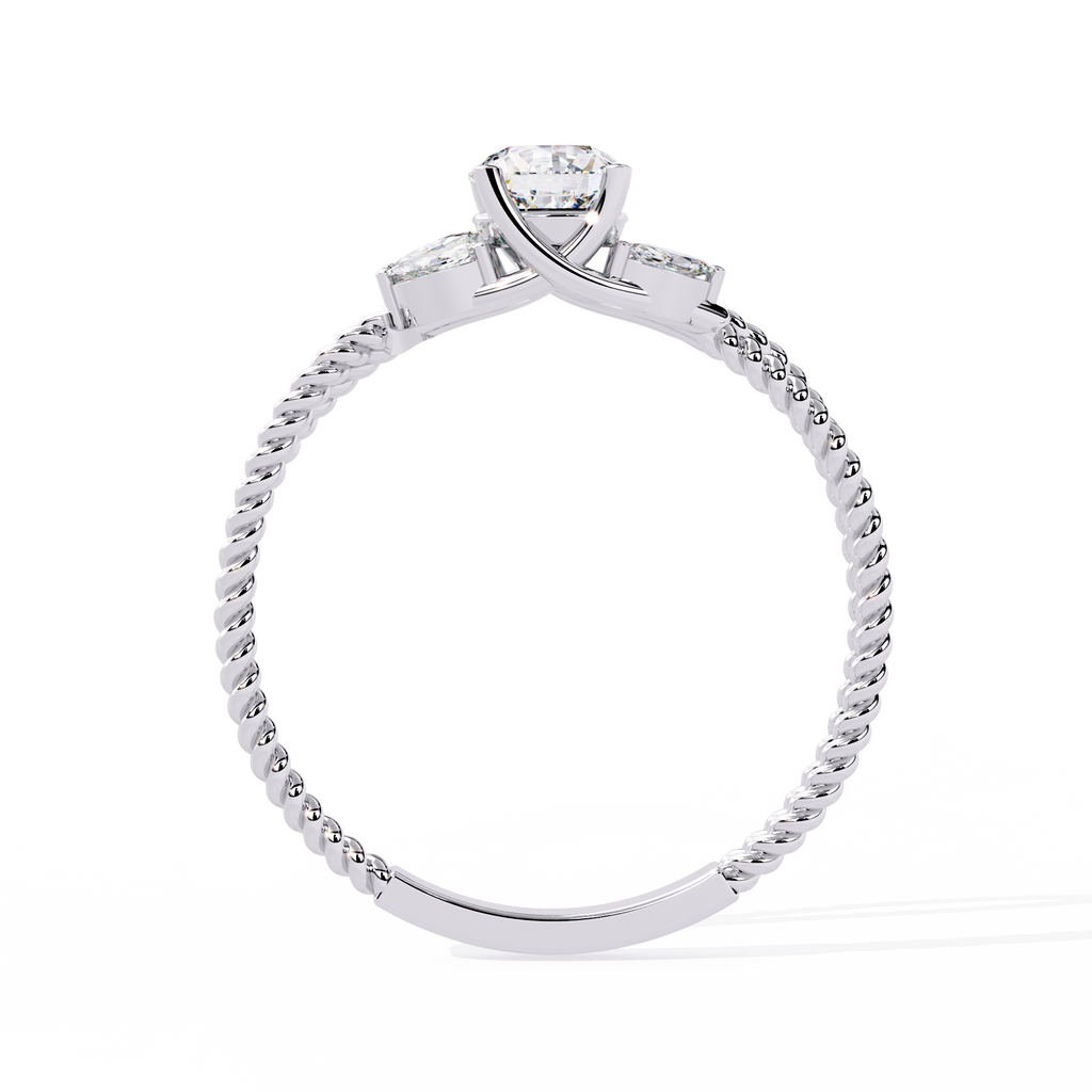 Marquise Accent Lab Grown Diamond Ring