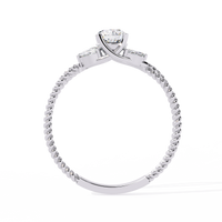 Marquise Accent Lab Grown Diamond Ring