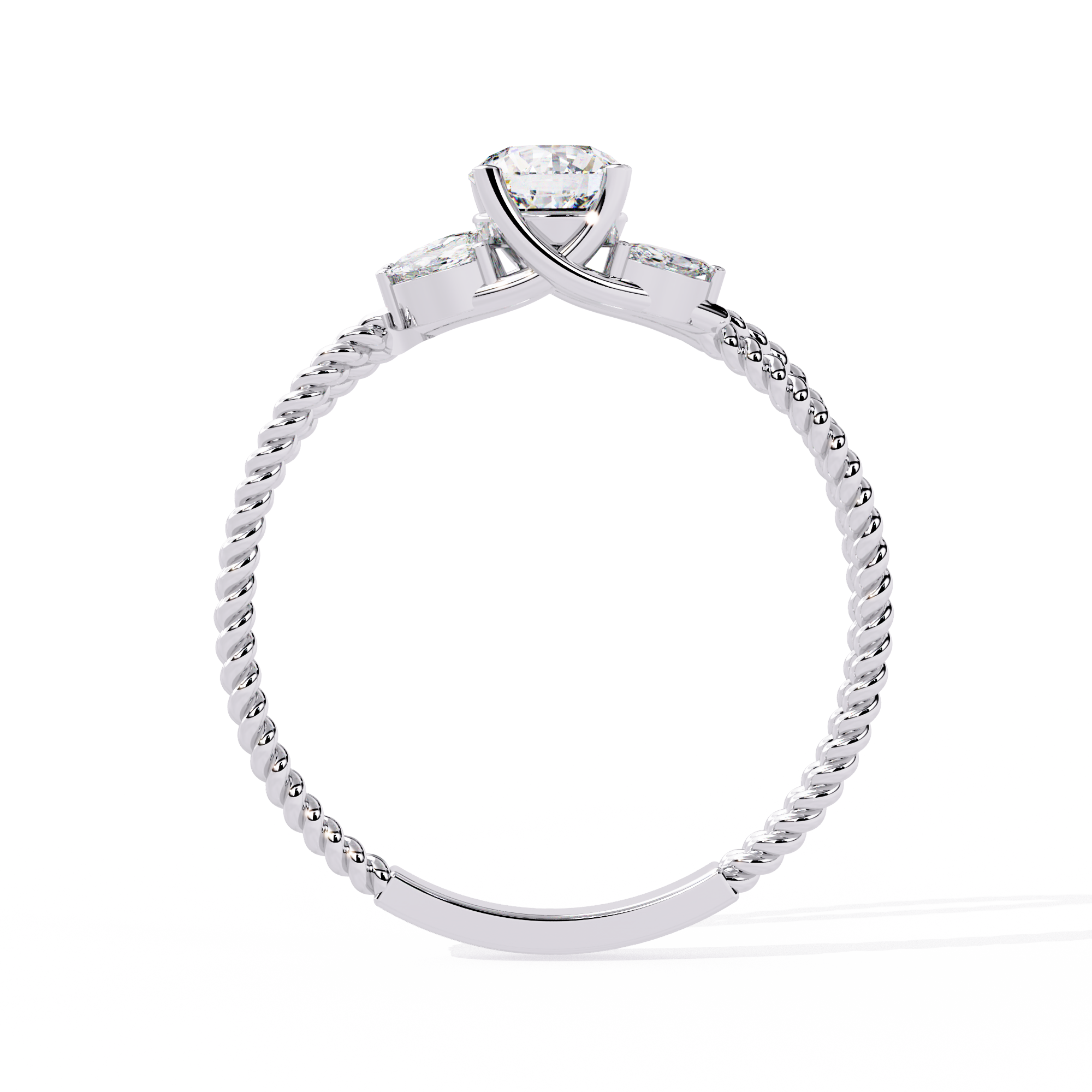 Marquise Accent Lab Grown Diamond Ring
