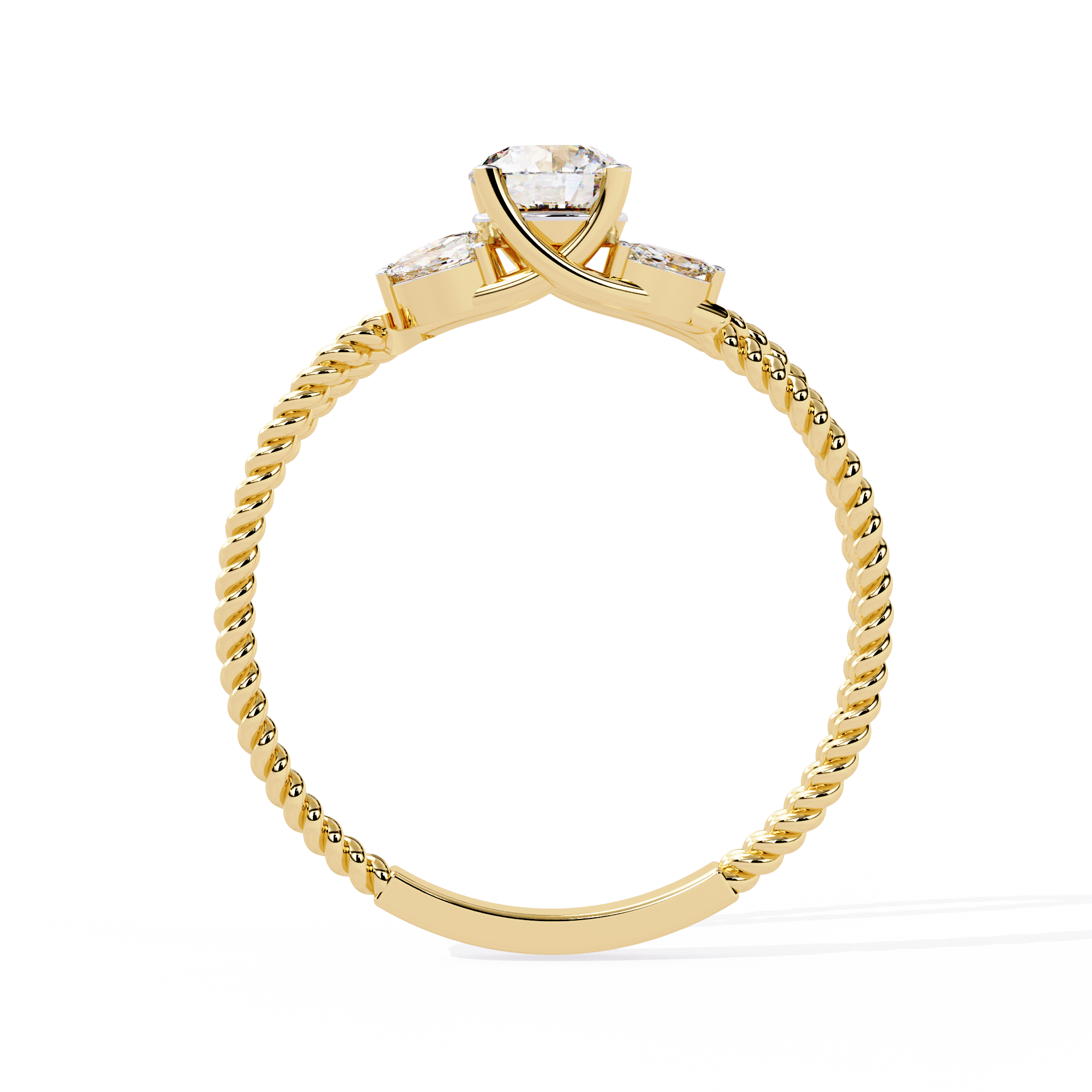 Marquise Accent Lab Grown Diamond Ring