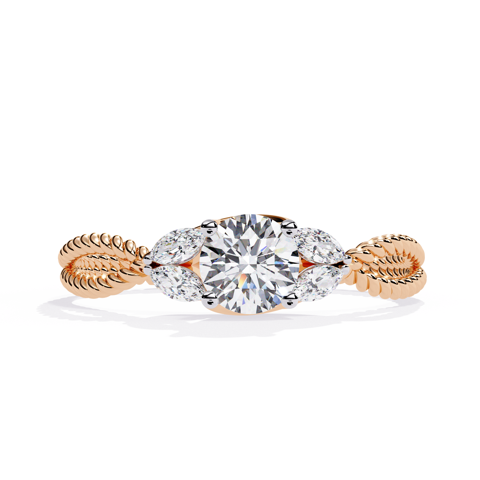 Marquise Accent Lab Grown Diamond Ring