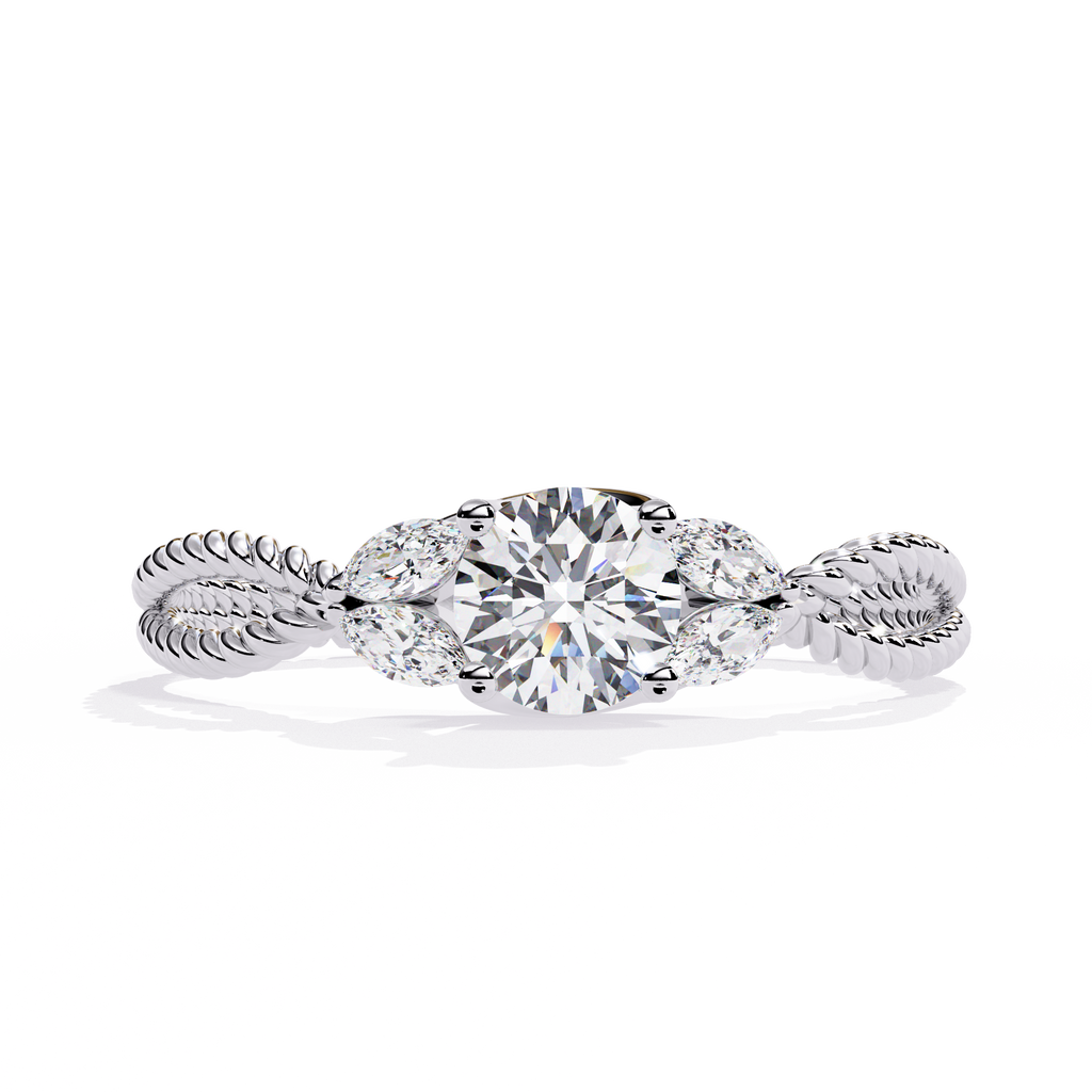 Marquise Accent Lab Grown Diamond Ring