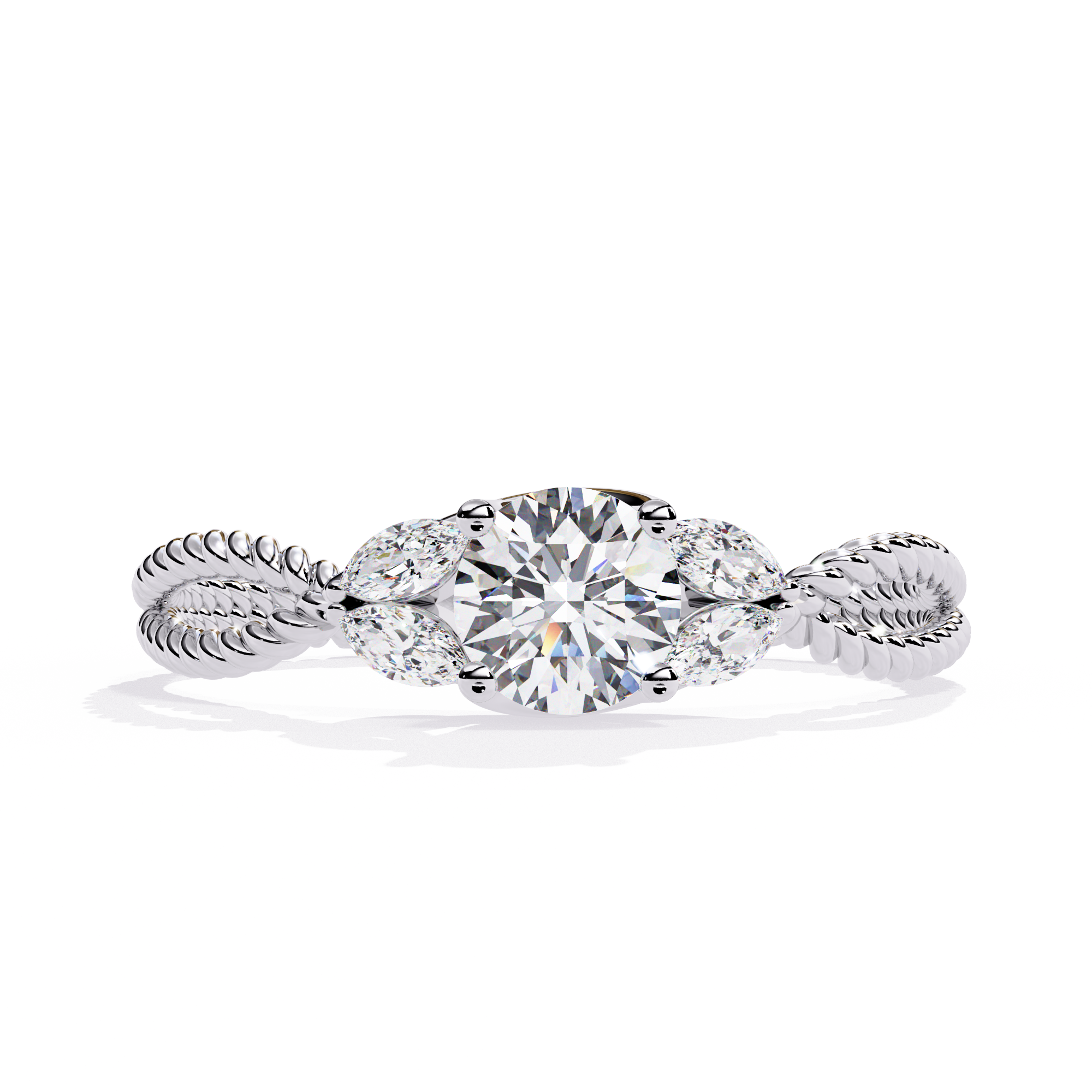 Marquise Accent Lab Grown Diamond Ring