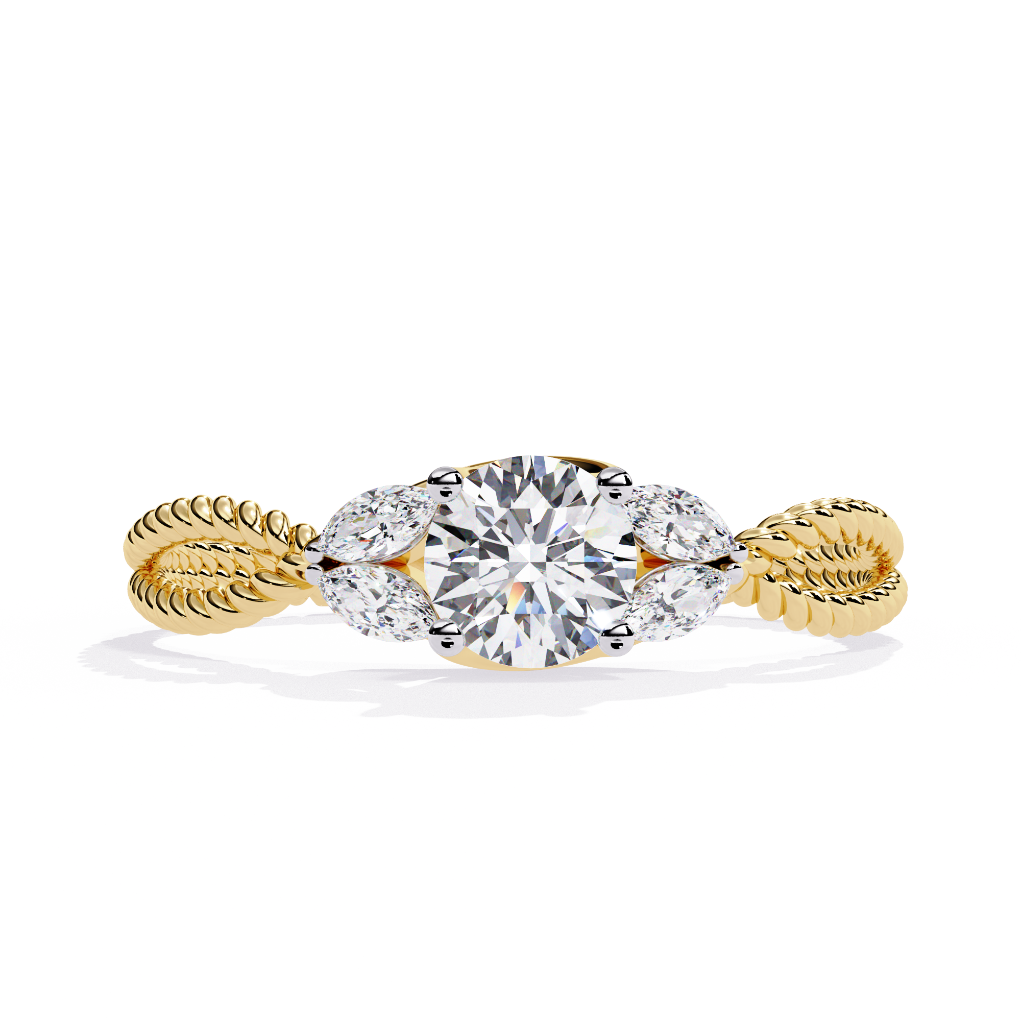 Marquise Accent Lab Grown Diamond Ring