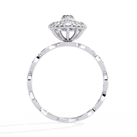 Vintage Marquise Halo Lab Grown Diamond Ring