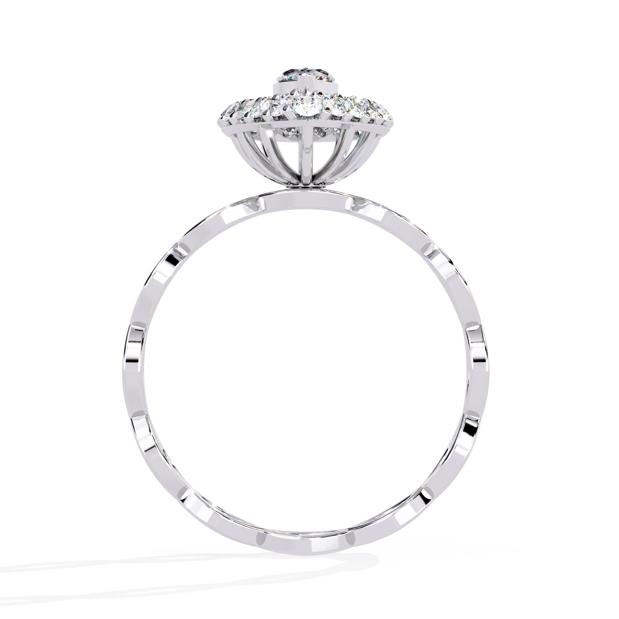 Vintage Marquise Halo Lab Grown Diamond Ring