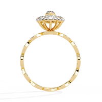 Vintage Marquise Halo Lab Grown Diamond Ring