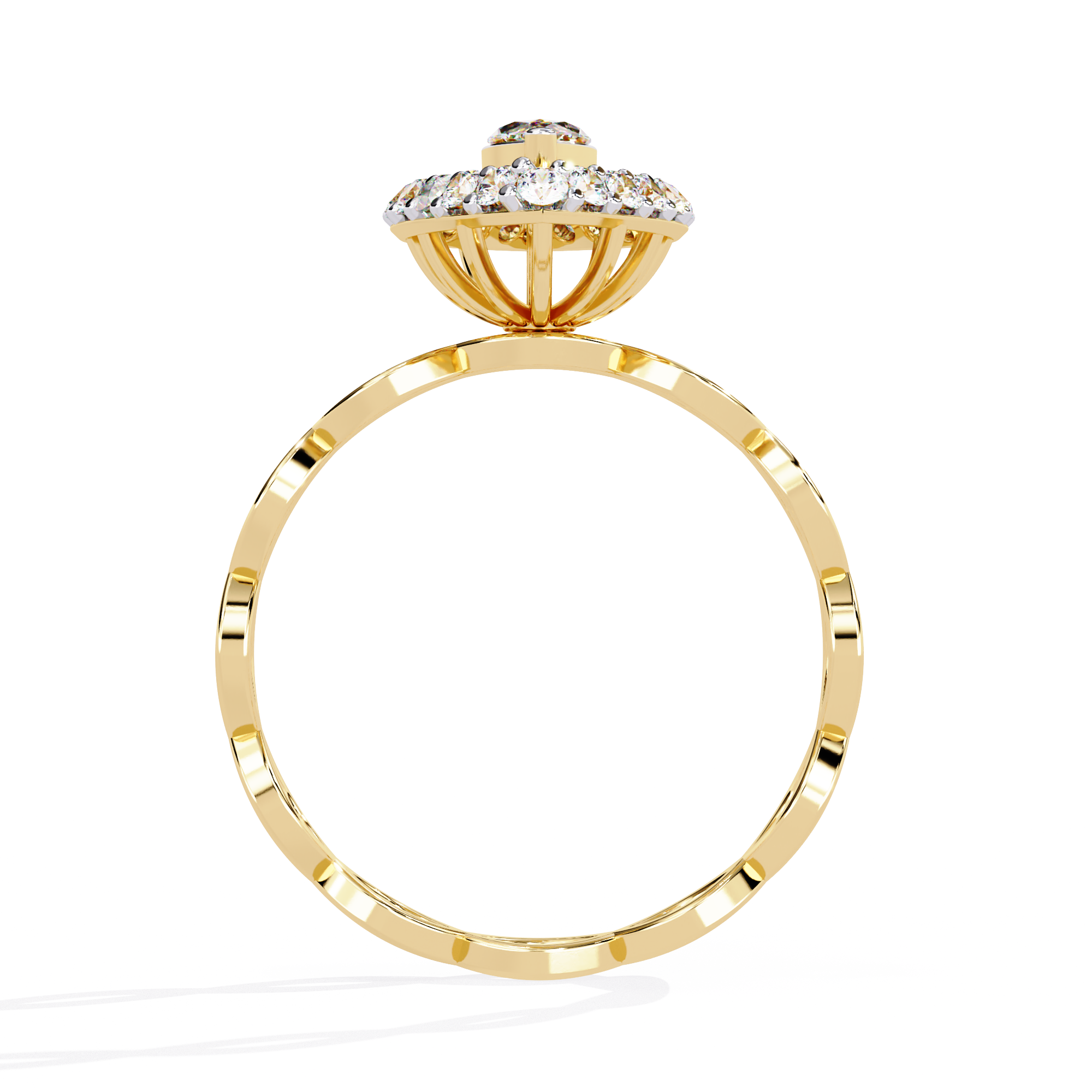 Vintage Marquise Halo Lab Grown Diamond Ring