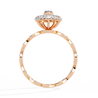Vintage Marquise Halo Lab Grown Diamond Ring