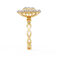 Vintage Marquise Halo Lab Grown Diamond Ring