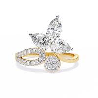 Artistic Floral-Inspired Lab Grown Diamond Ring