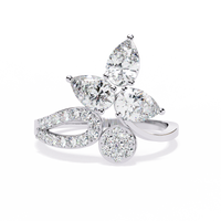Artistic Floral-Inspired Lab Grown Diamond Ring