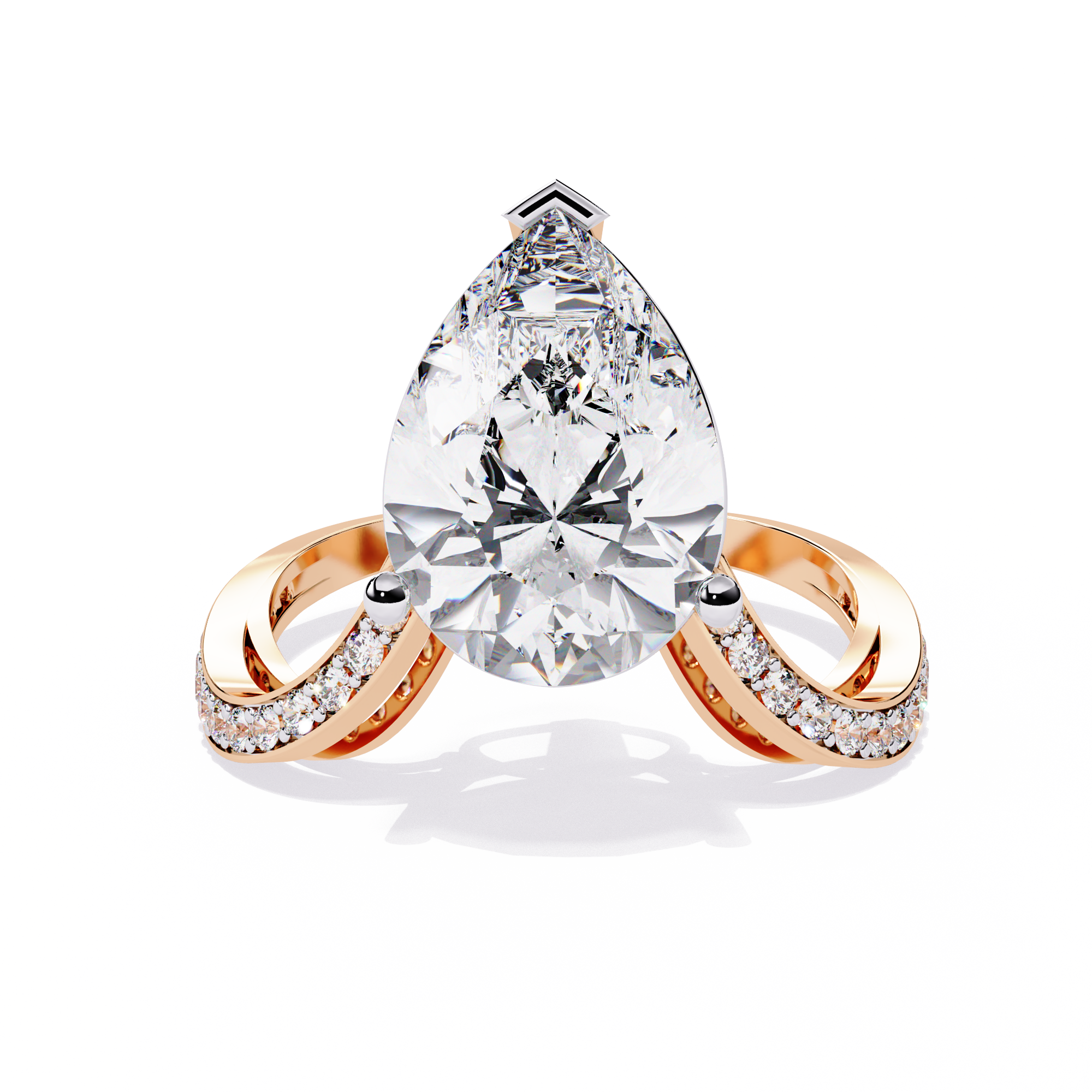 Statement Pear-Cut Solitaire Lab Grown Diamond Ring