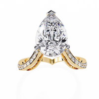 Statement Pear-Cut Solitaire Lab Grown Diamond Ring