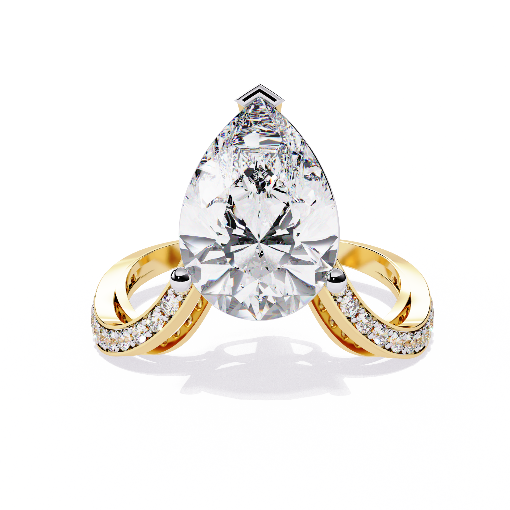 Statement Pear-Cut Solitaire Lab Grown Diamond Ring