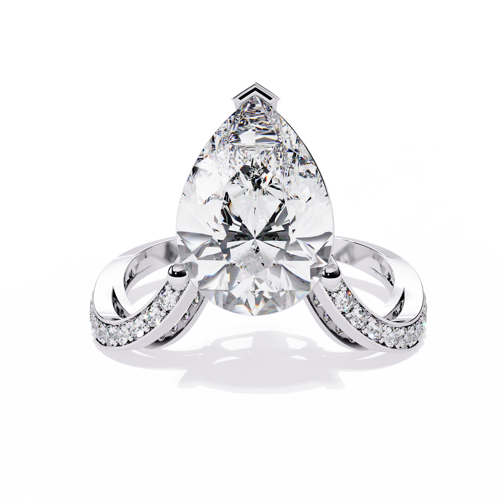 Statement Pear-Cut Solitaire Lab Grown Diamond Ring