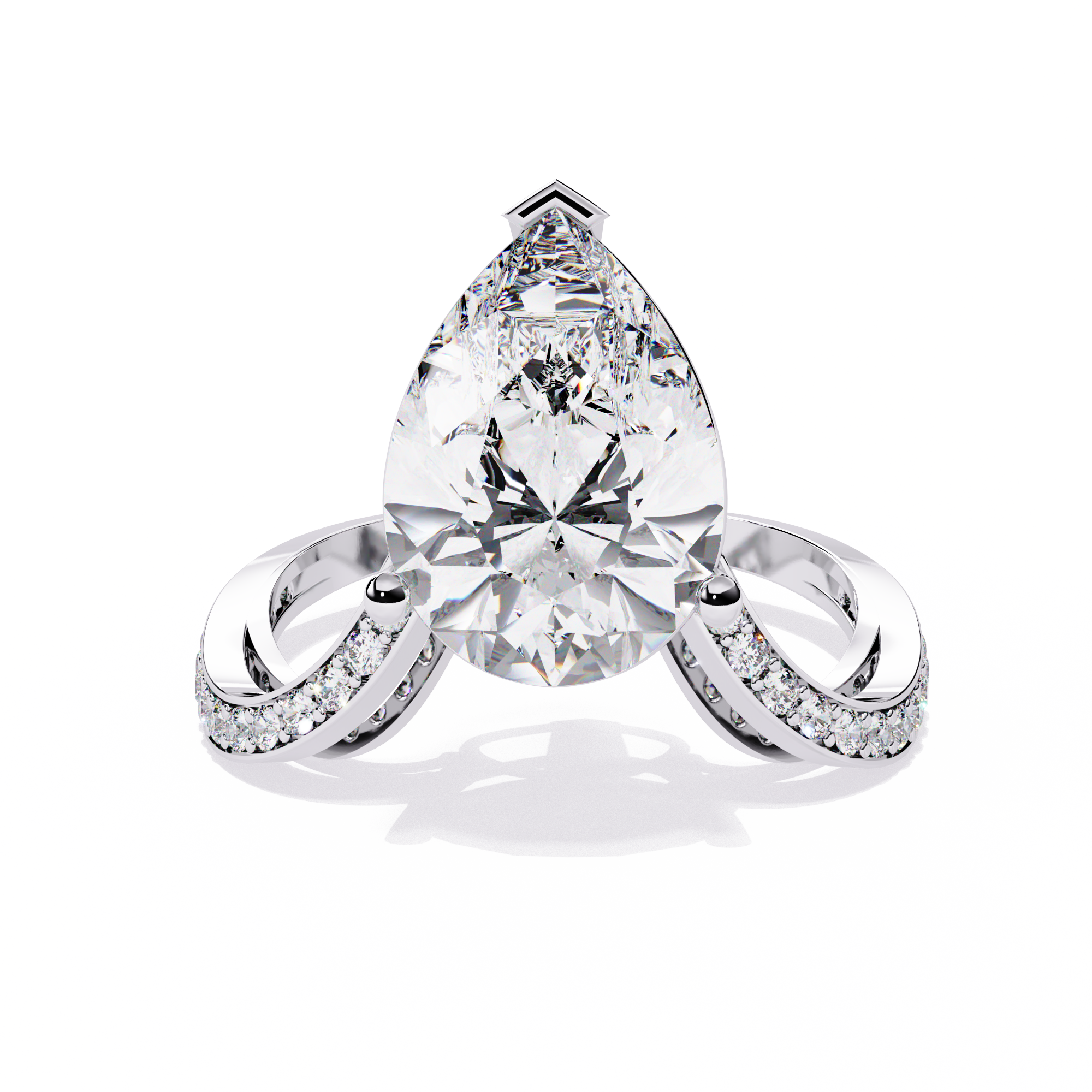 Statement Pear-Cut Solitaire Lab Grown Diamond Ring