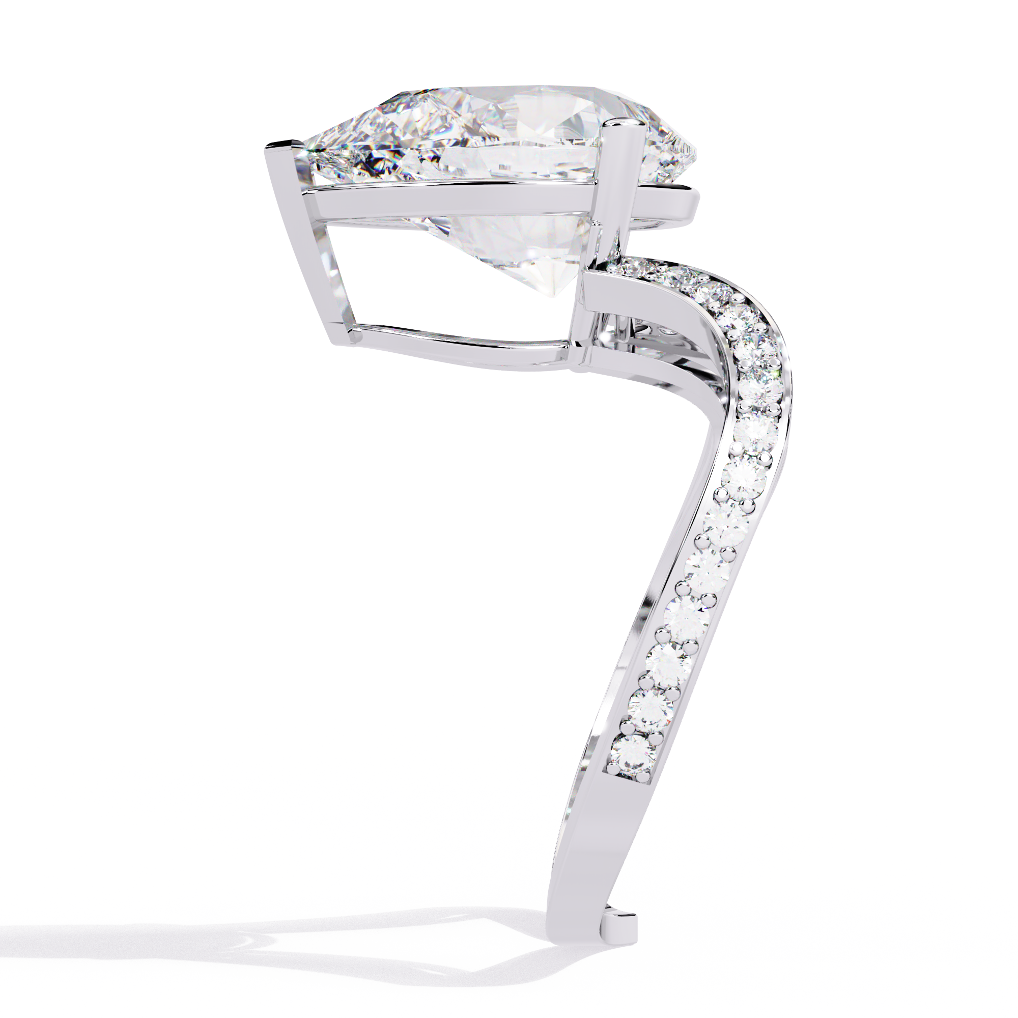 Statement Pear-Cut Solitaire Lab Grown Diamond Ring