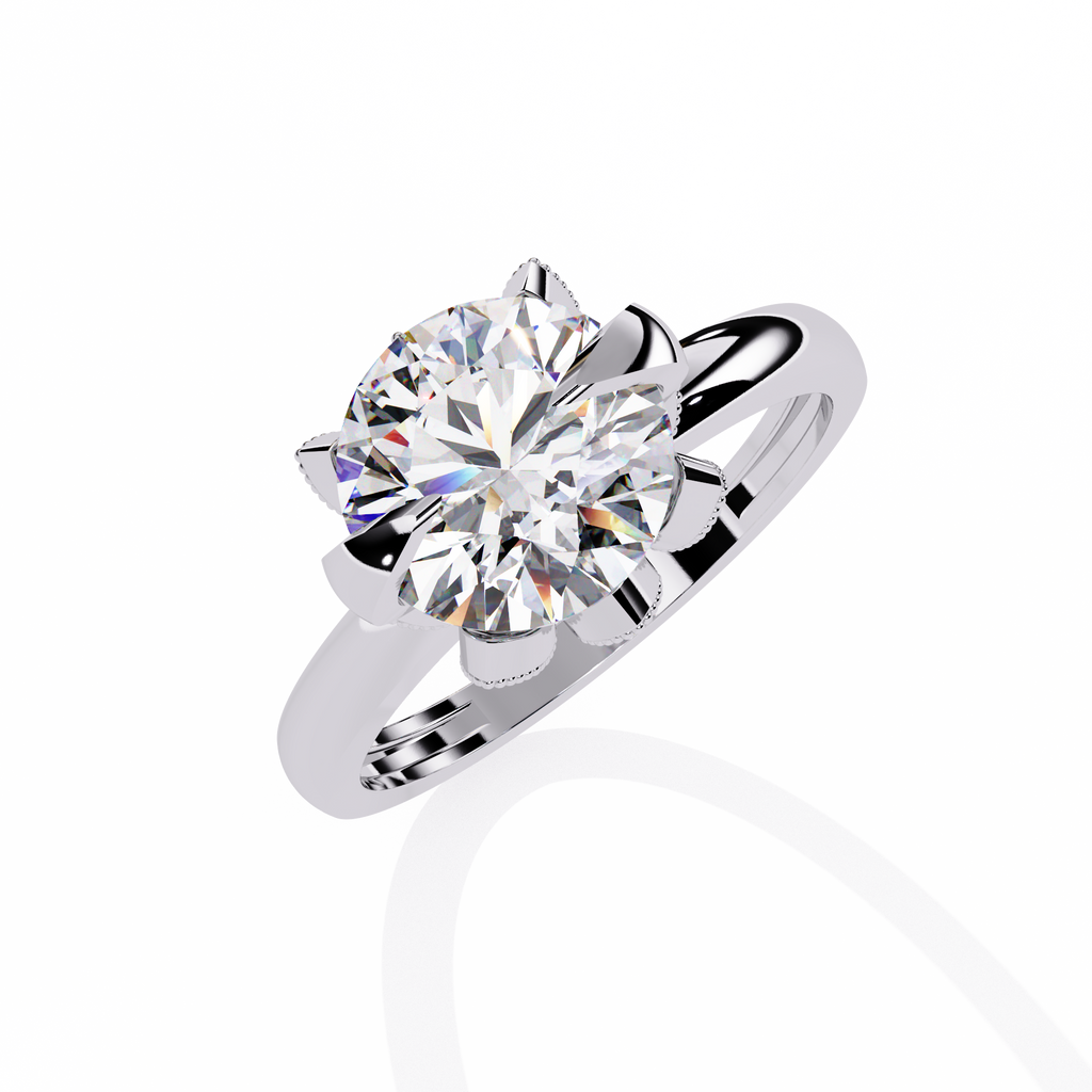 Classic Six Prong Solitaire Lab Grown Diamond Ring